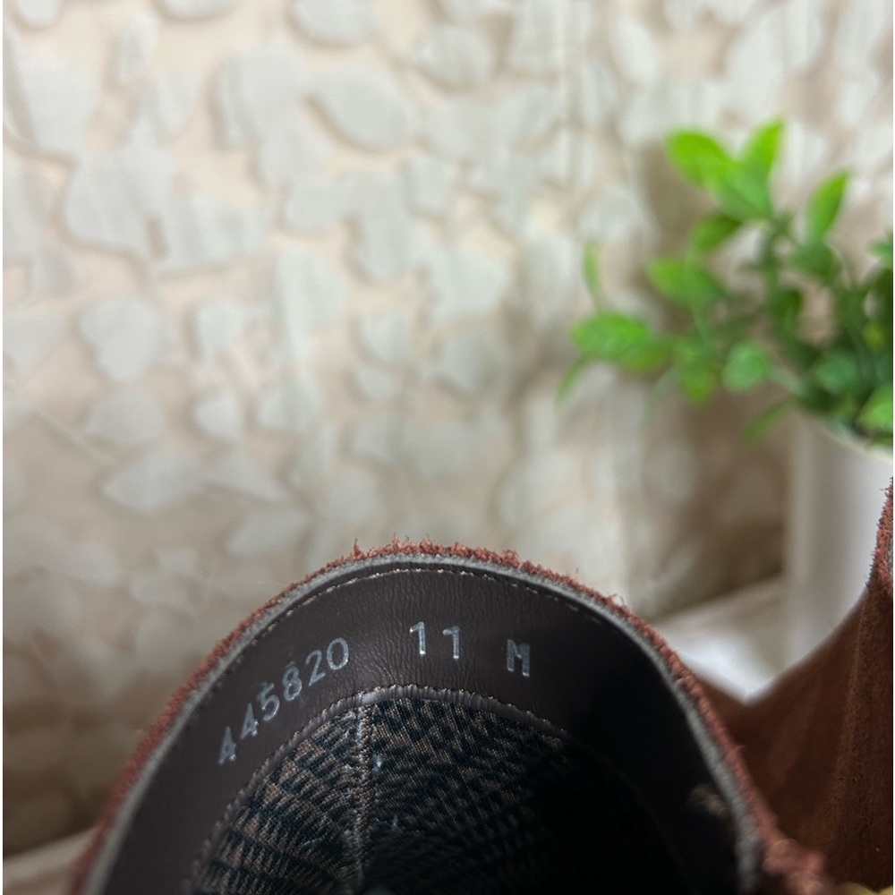 AQUATALIA Weatherproof Block heel bootie Ginger Suede leather Ankle boot size 11 - Picture 5 of 12